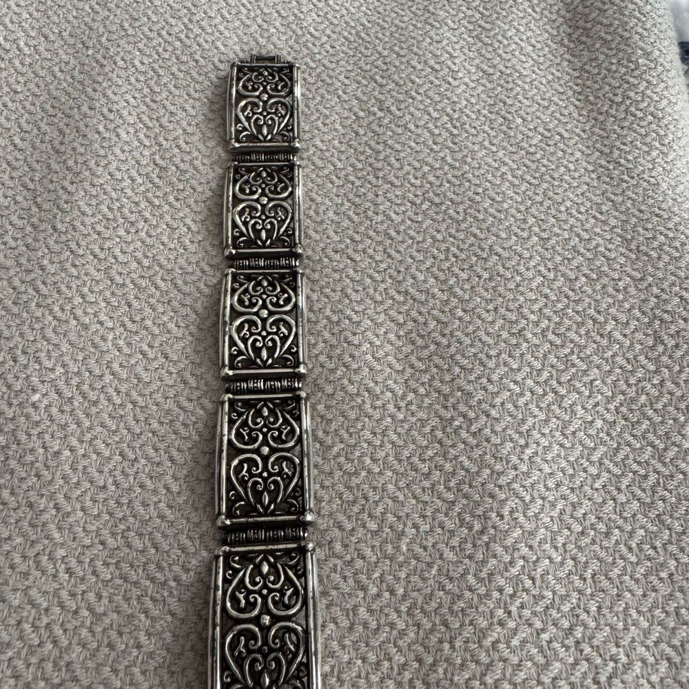 Brighton Silver Bracelet with Intricate Scroll Design